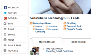 New York Times example of subscription icons on their articles.